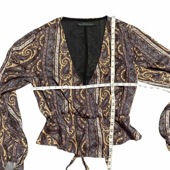 HOUSE OF HARLOW 1960 x REVOLVE Badia Top in Paisley Multi Size Medium - Picture 5 of 7